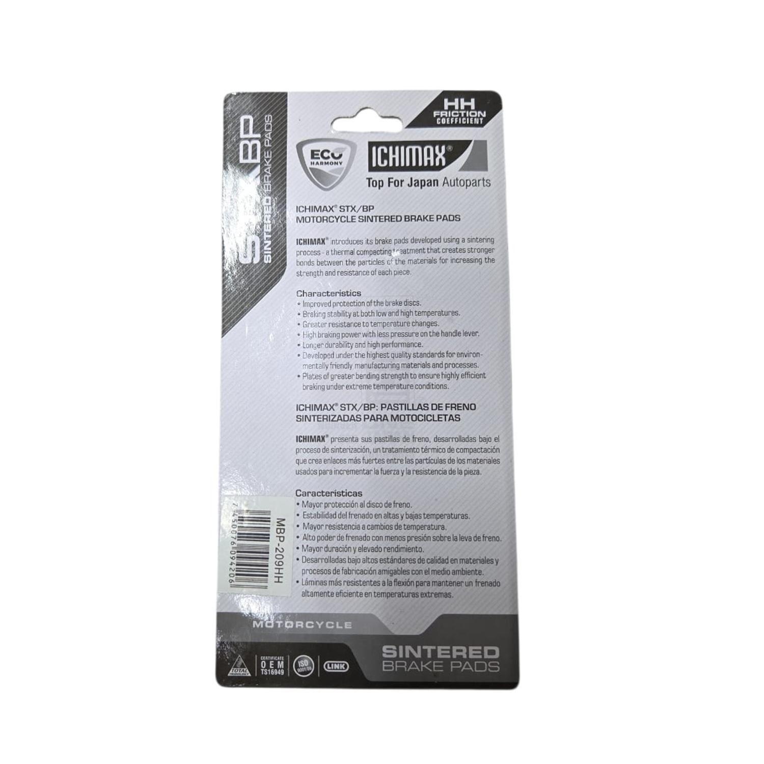 Pastillas Freno Delantera Cfmoto NK/GT/MT - 400-650 (2par)-3