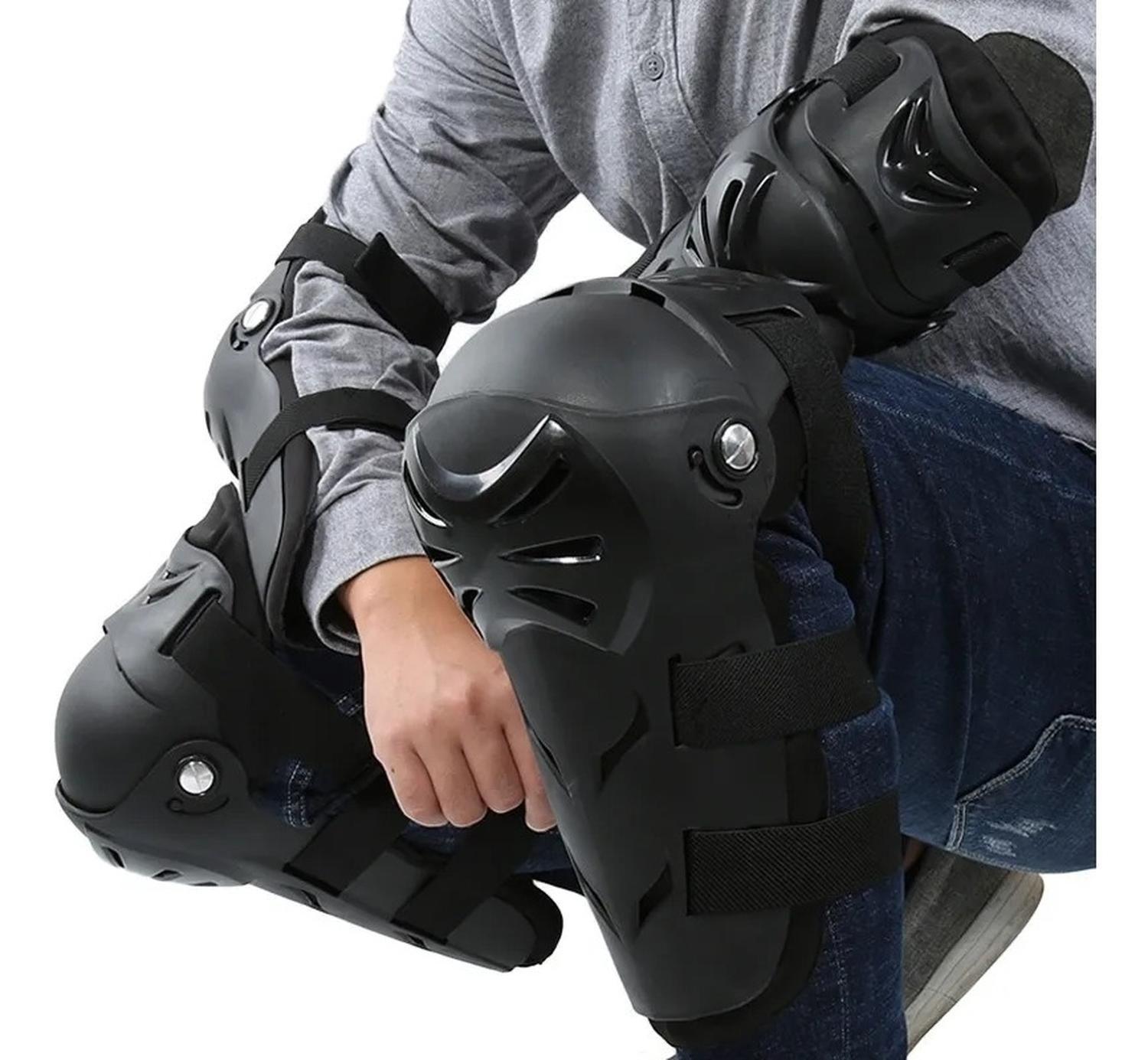 Rodilleras + Coderas Resistentes Unisex Ajustables Con Velcro-3