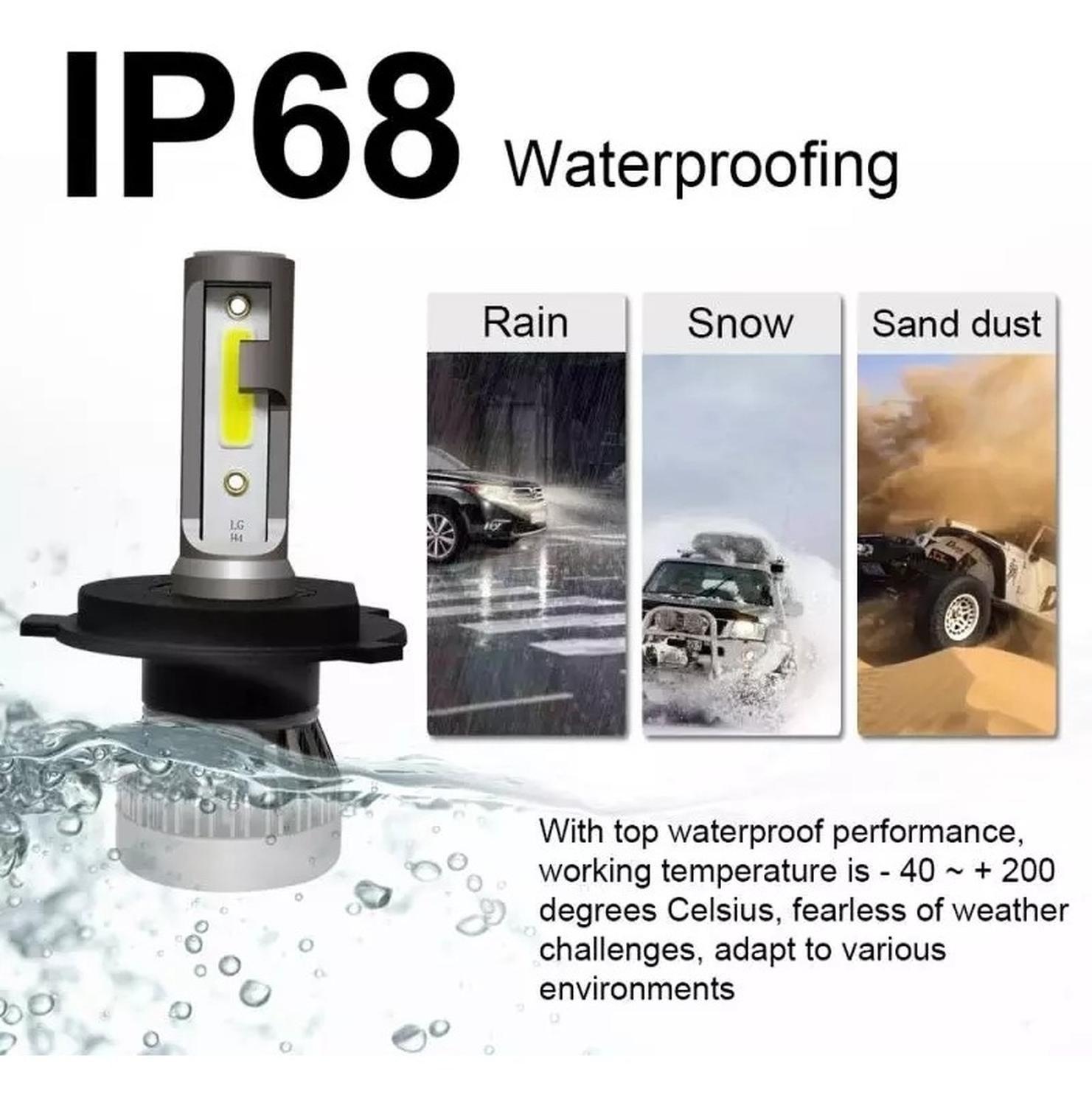 Ampolleta Led H4 / 8000lm / 6500k / Moto Suzuki Gixxer 150-2