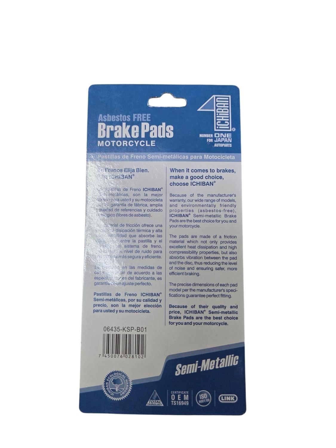 Pastillas Freno Traseras Moto Haojue DR 160S / DL 160-2