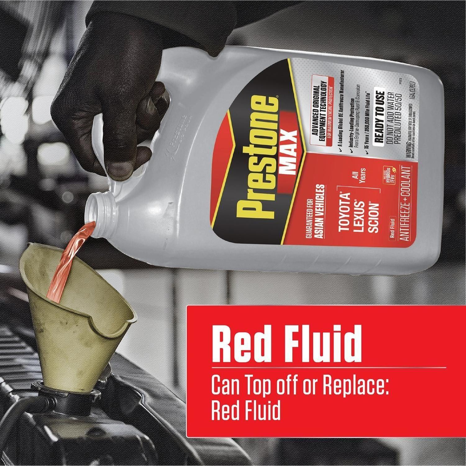 Refrigerante Prestone Asian Red Antifreeze/coolant 50/50 1gl-3
