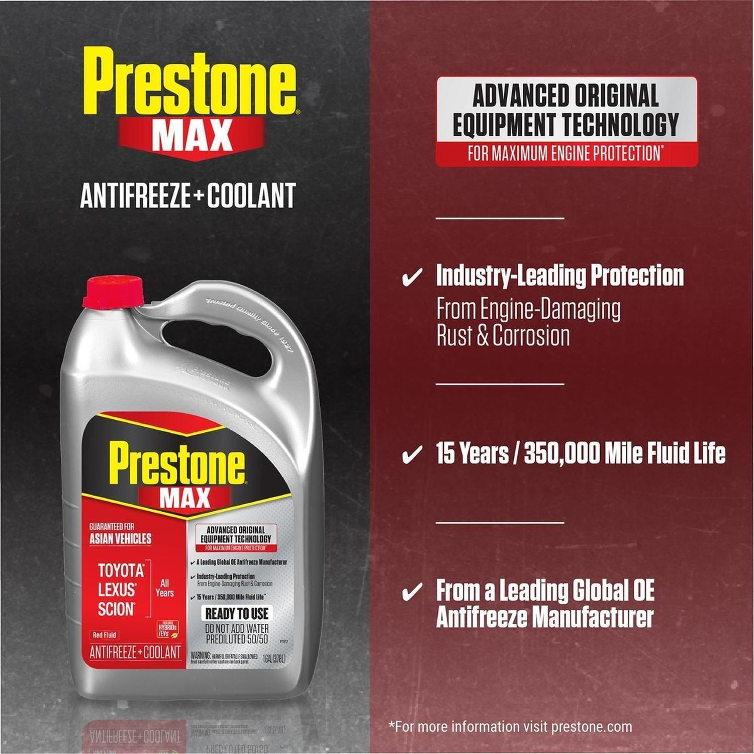 Refrigerante Prestone Asian Red Antifreeze/coolant 50/50 1gl-2