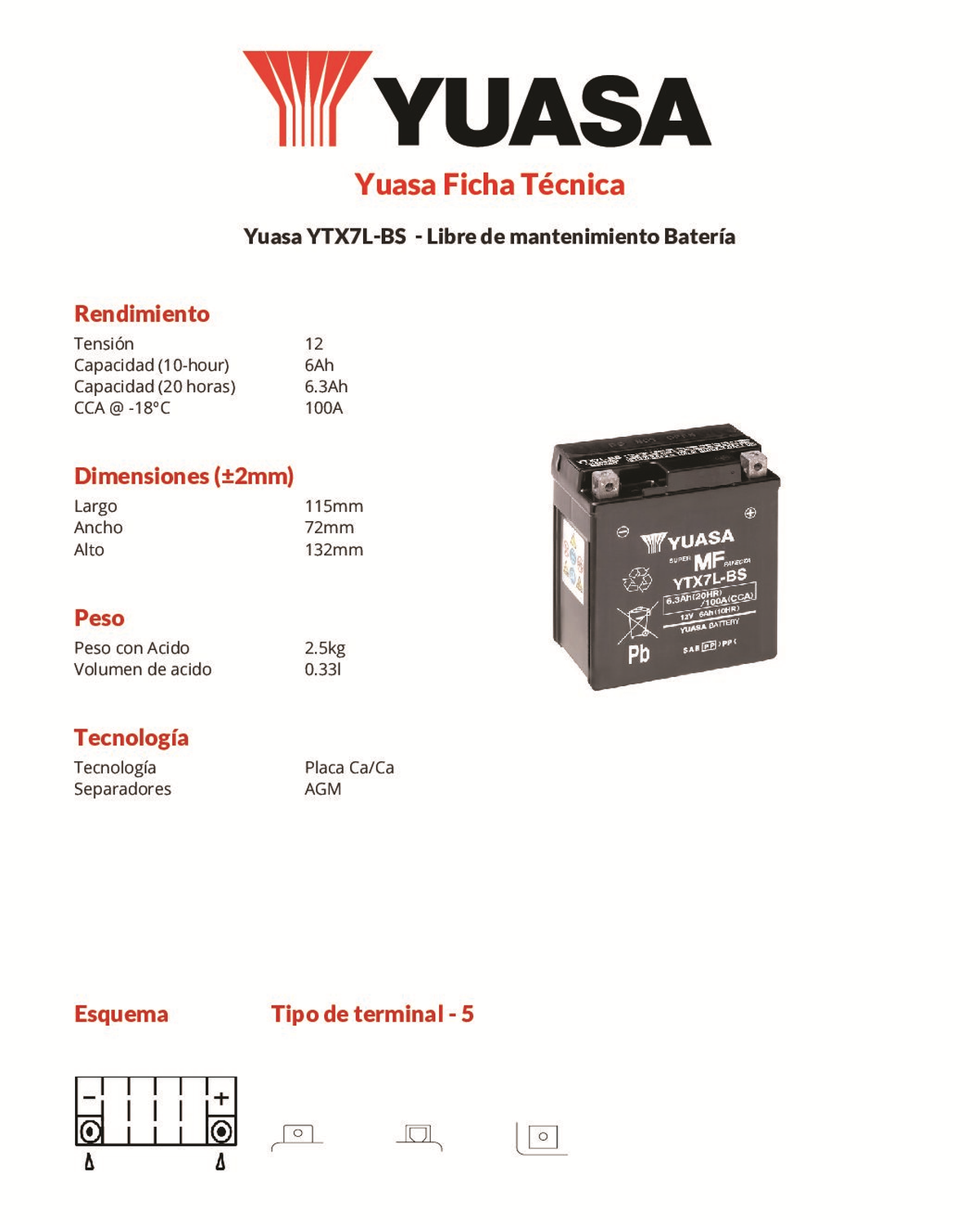 Bateria De Moto Ytx7l / Btx7l / Htx7l Japonesa-5