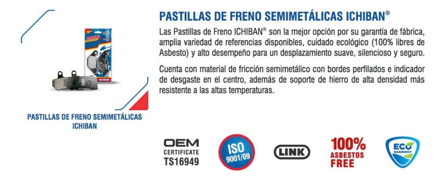 Pastilla Freno Trasera Moto Tvs Apache 160/180/200 Japonesas-1
