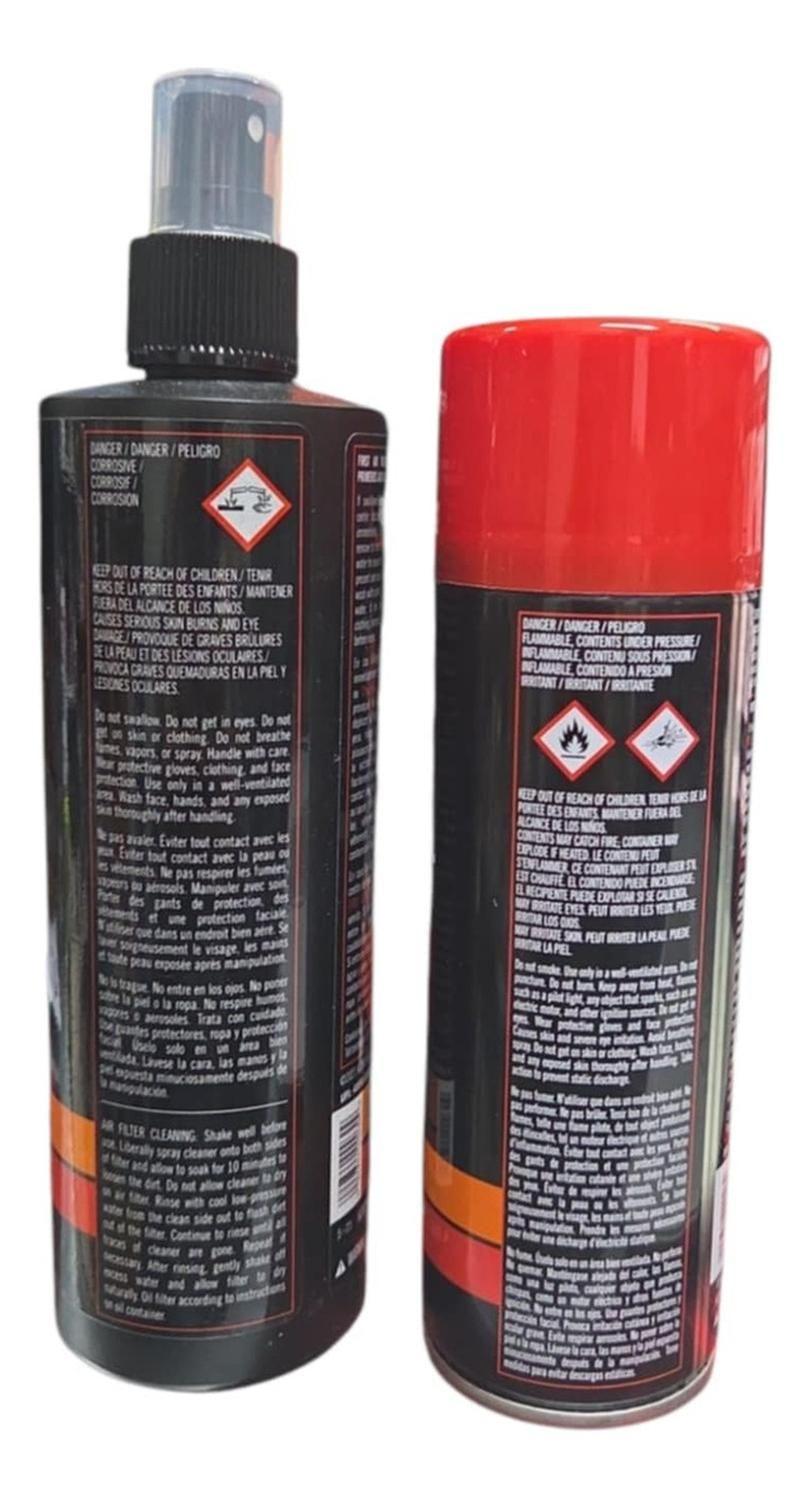Kit De Limpieza Para Filtros De Aire Alto Flujo K&n Aerosol Rojo-1