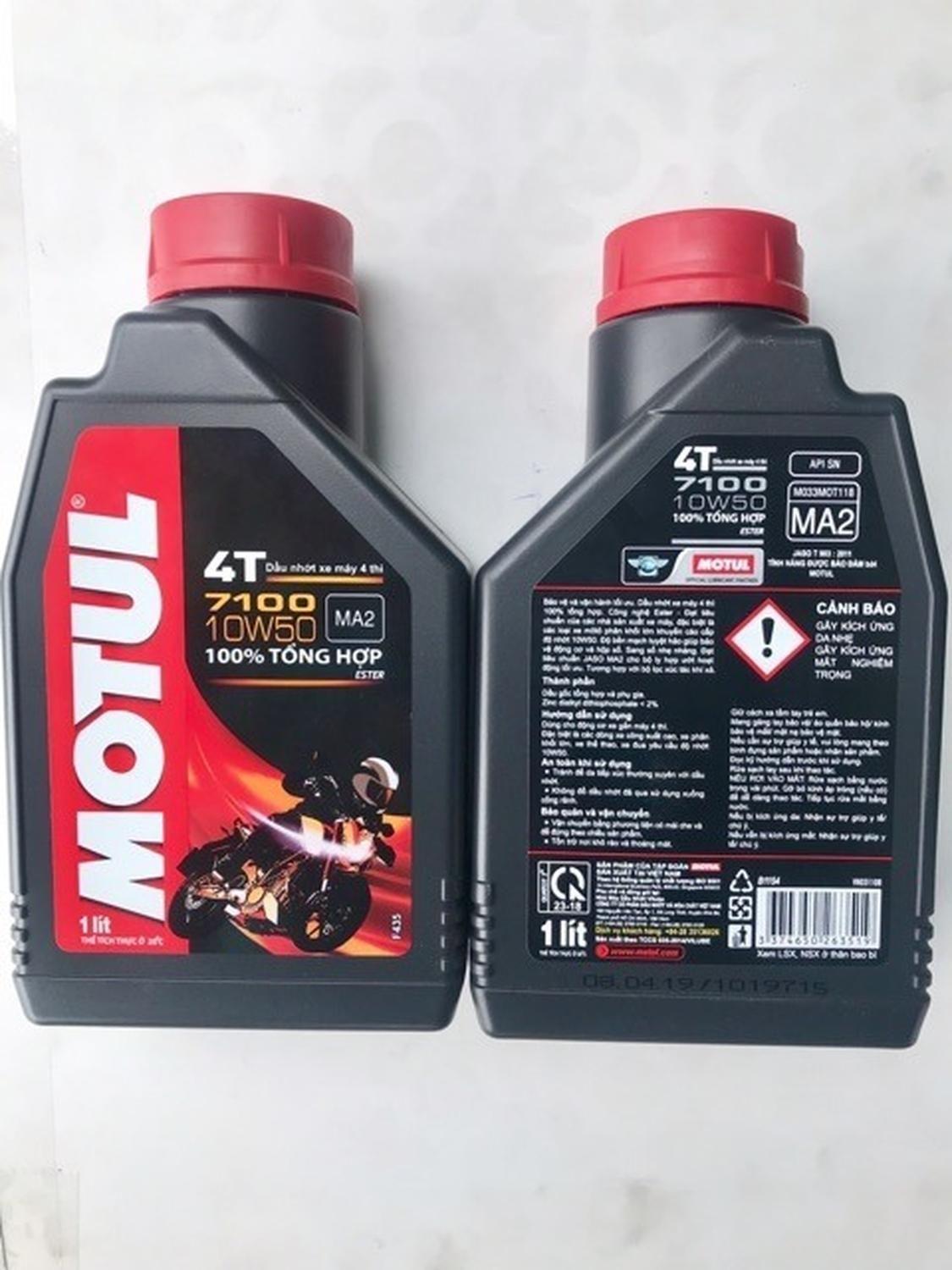 Aceite Moto Y Cuatriciclo 10w 50 Full Sintetico Motul 4t 1l-2