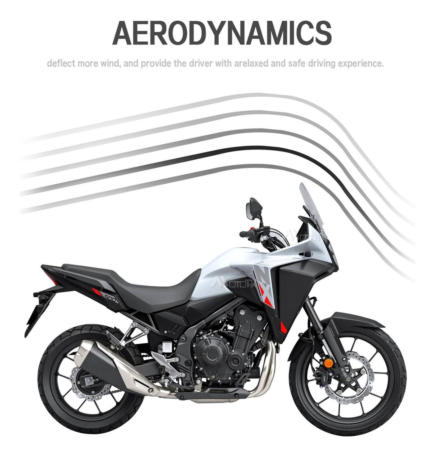 Parabrisas Para Moto Honda Nx 500 Alto Transparente-3