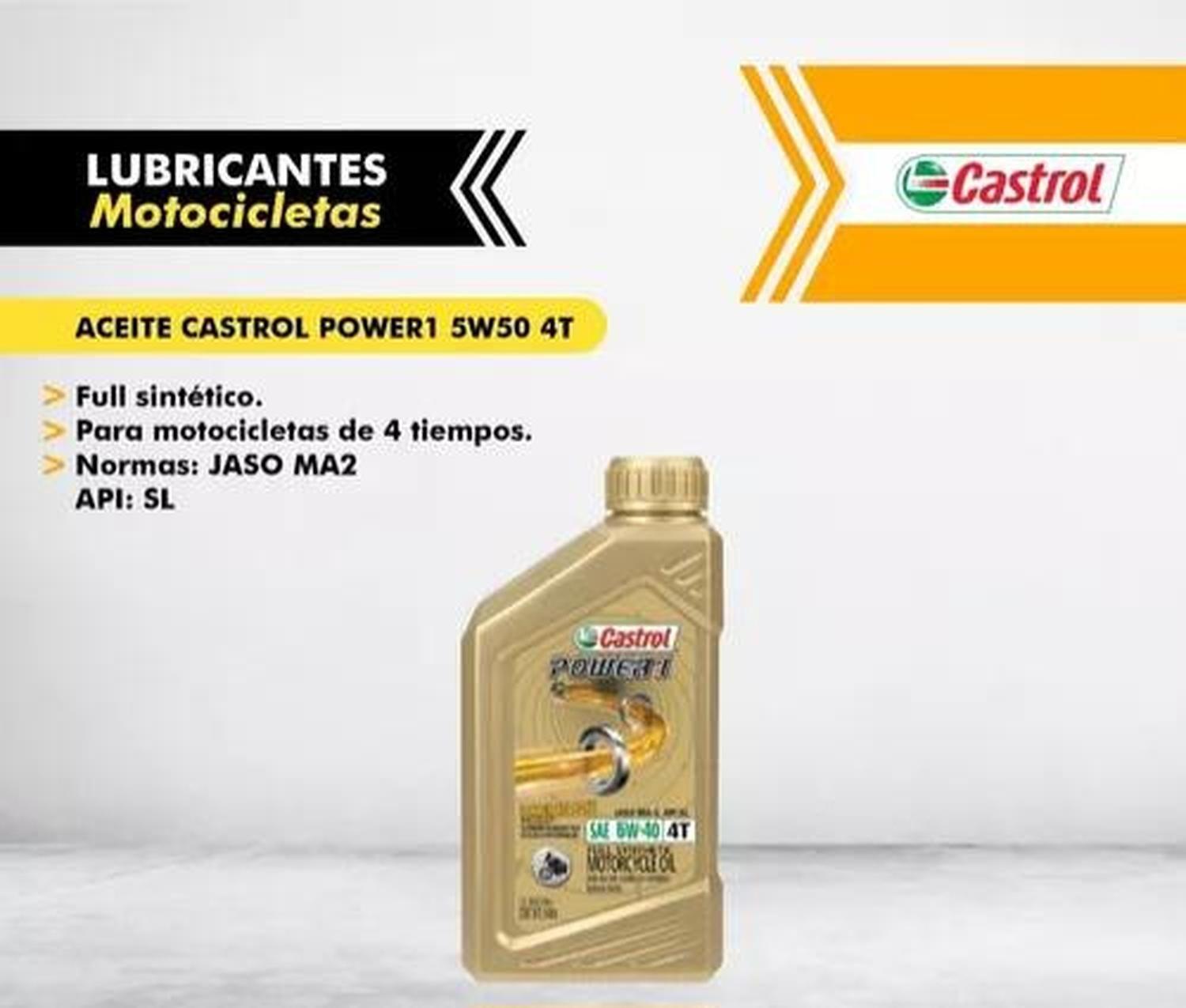 Aceite Moto Y Cuatriciclo Castrol 5w 40 Full Sintetico 4t-2