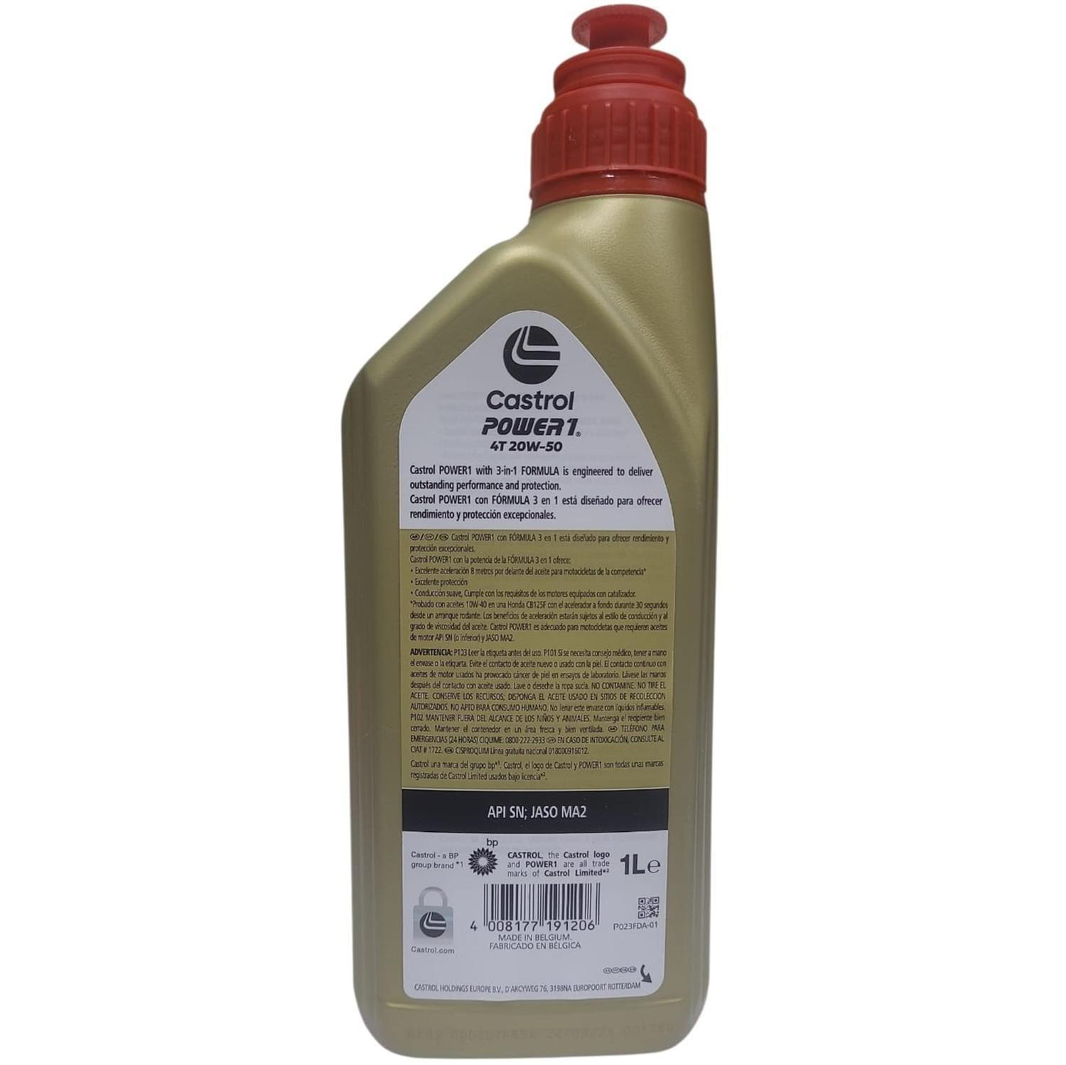 Aceite De Moto Y Cuatriciclos Castrol 20w 50 Full Sintetico-1