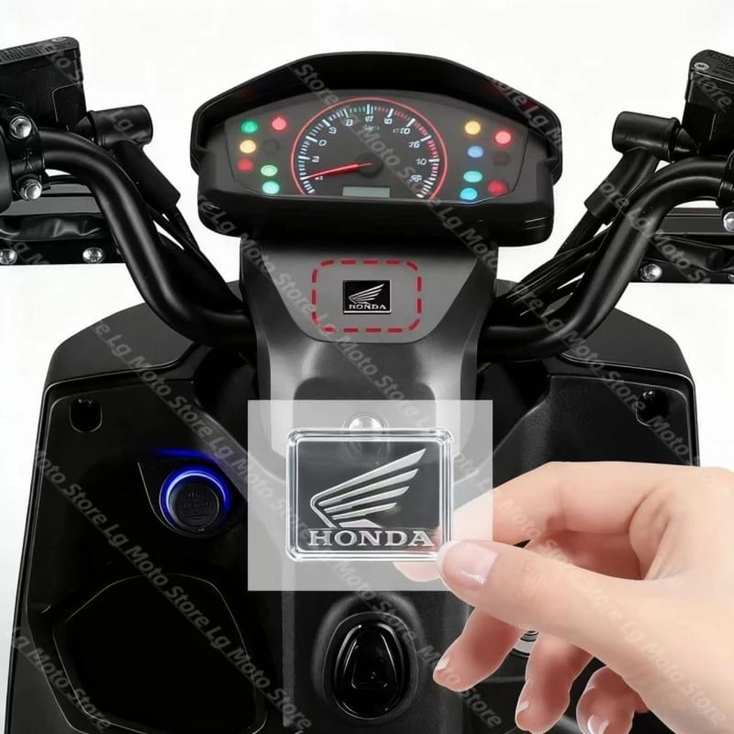 Emblema decorativo para Moto Honda Metalico-3