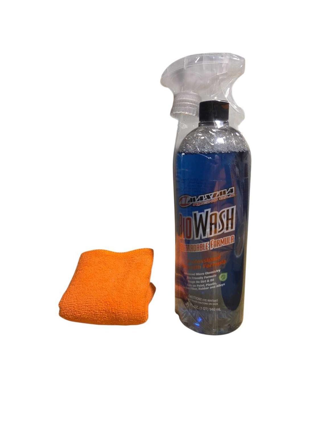 Shampoo BioWash Maxima Moto 946ml + Paño Microfibra-0