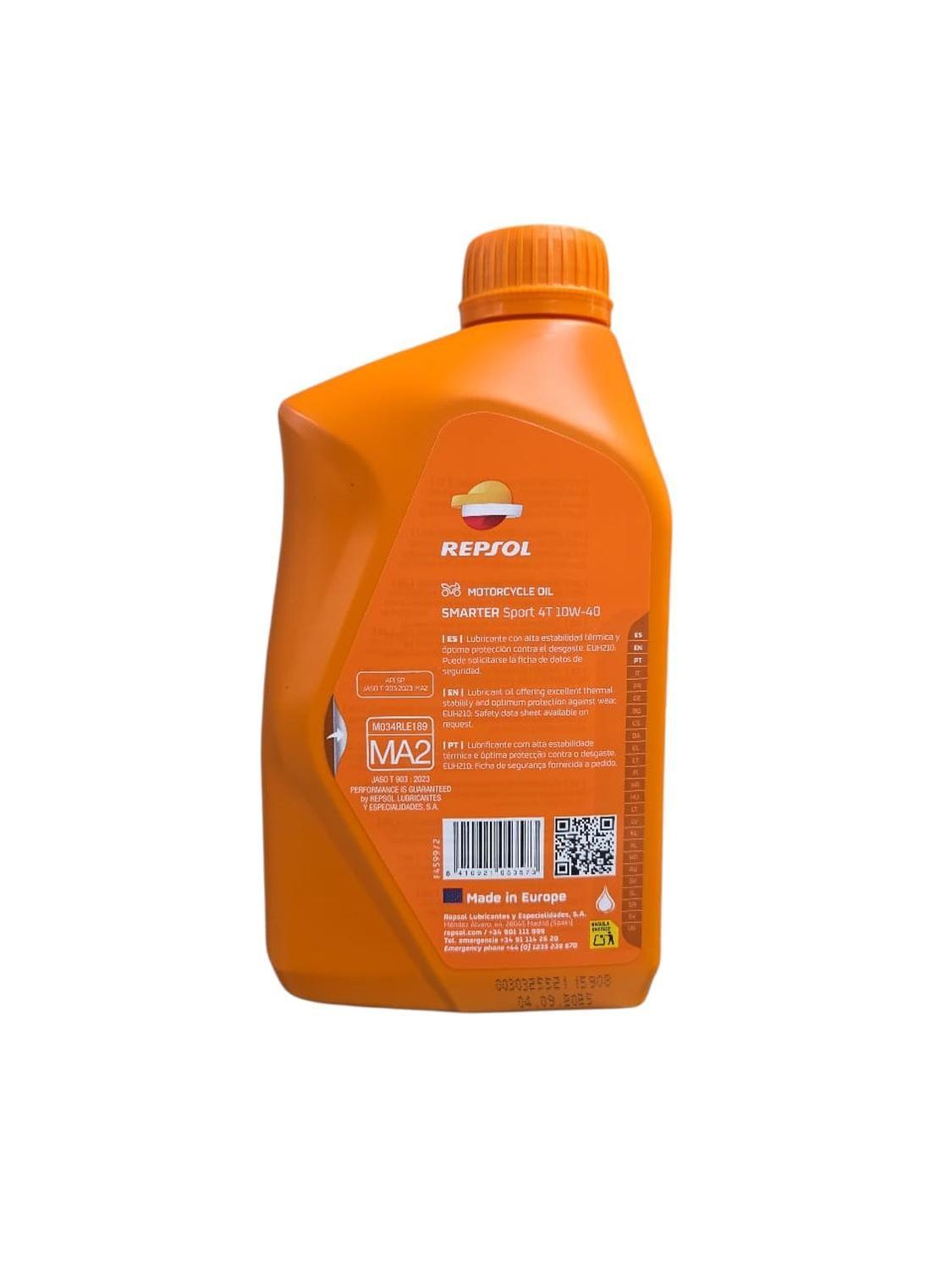 Aceite De Moto 10w 40 Semi Sintetico Repsol 1l 4t-3