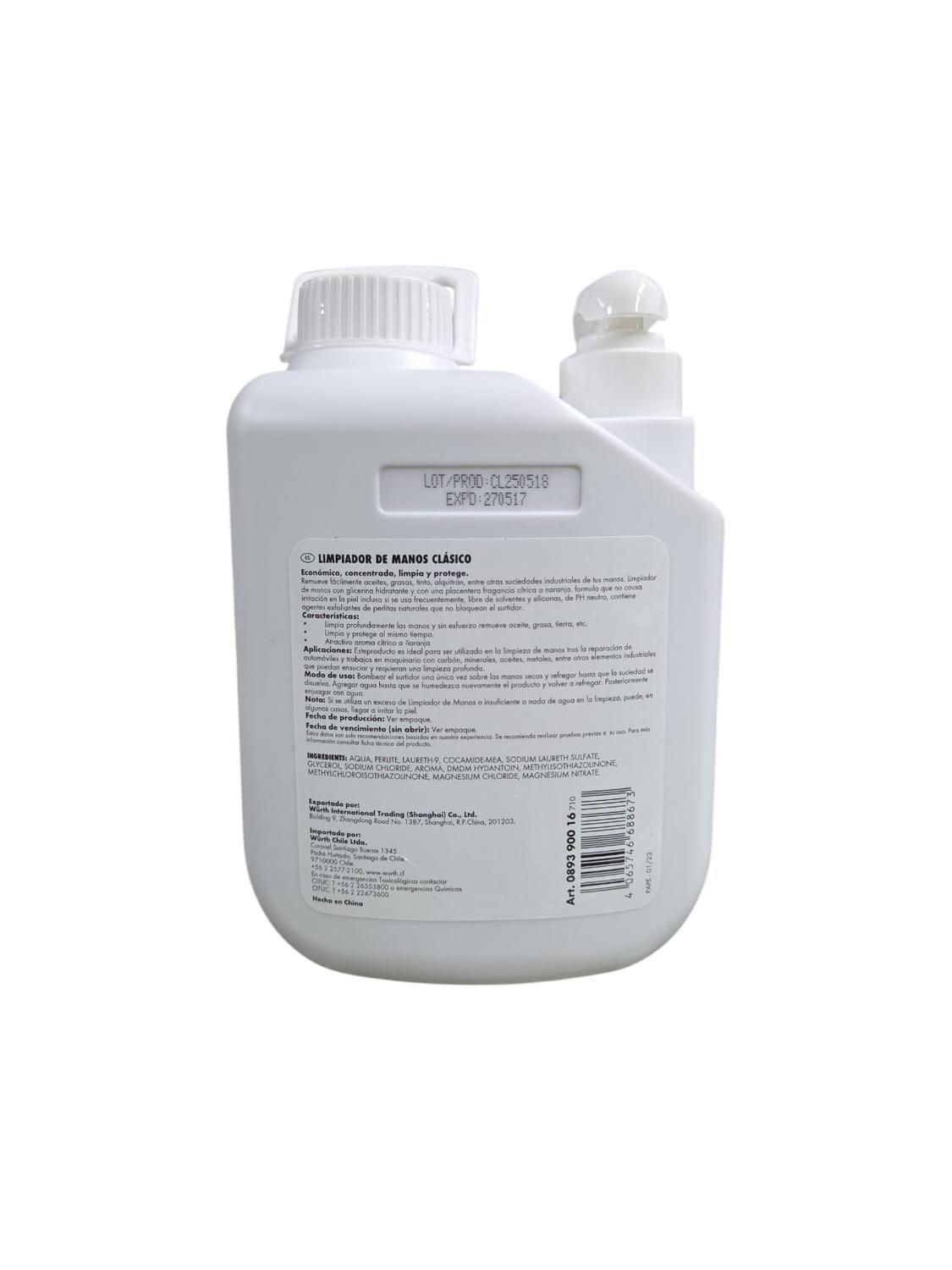 Jabón de Manos para Taller Mecánico C/ Dispensador 2L WURTH-3