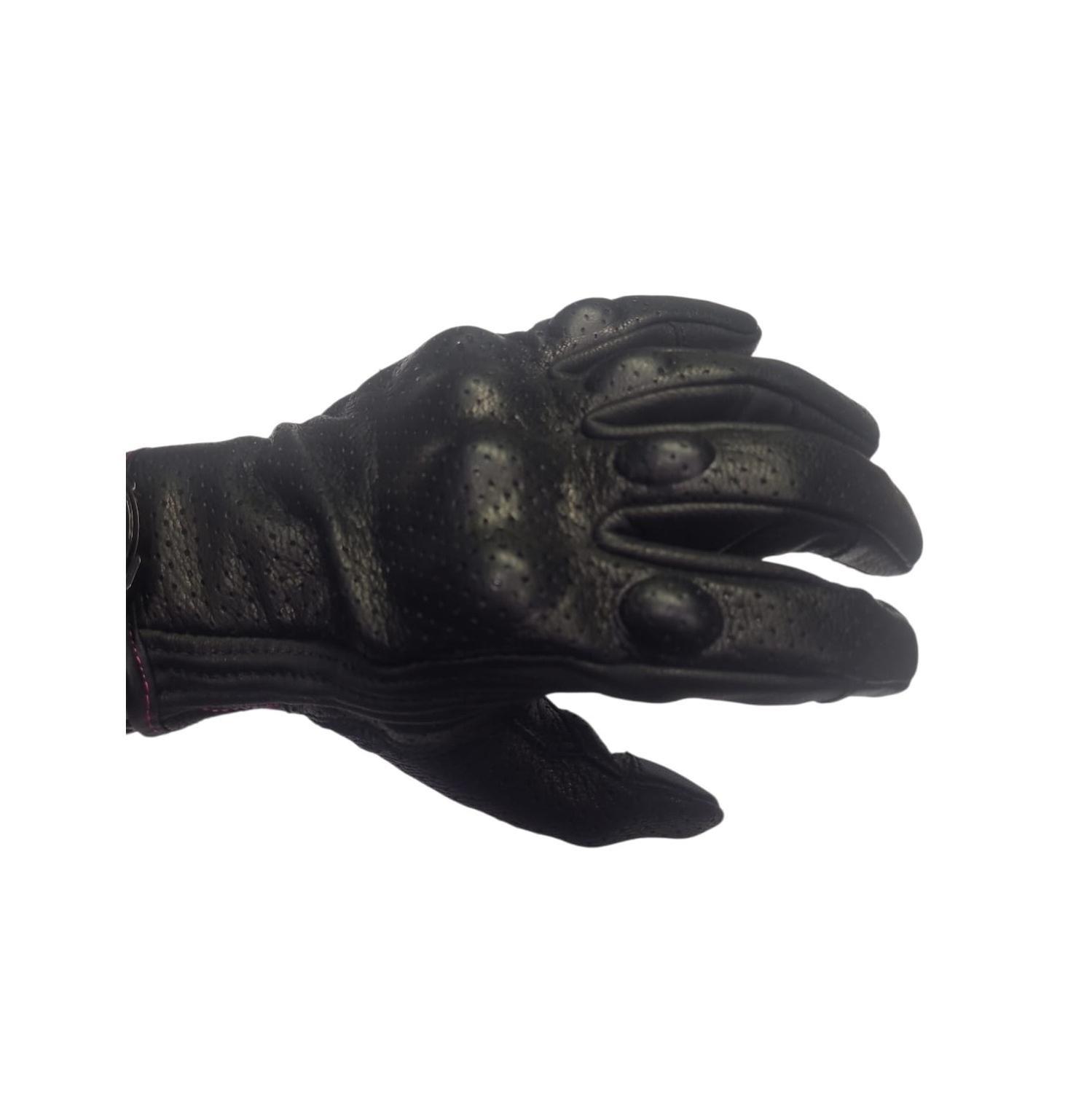 Guantes de Cuero Para Mujer Moto Touch Talla M-3