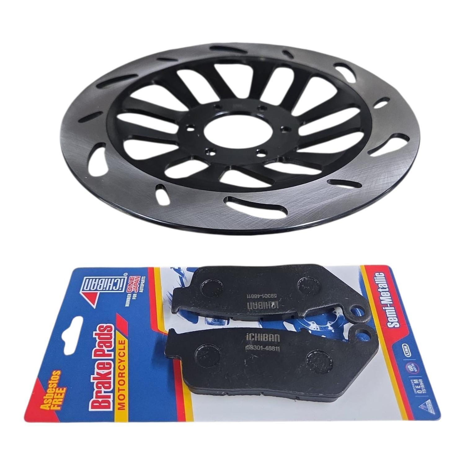 Disco Freno Delantero + Pastillas Moto Suzuki Gz 150 Japones-3