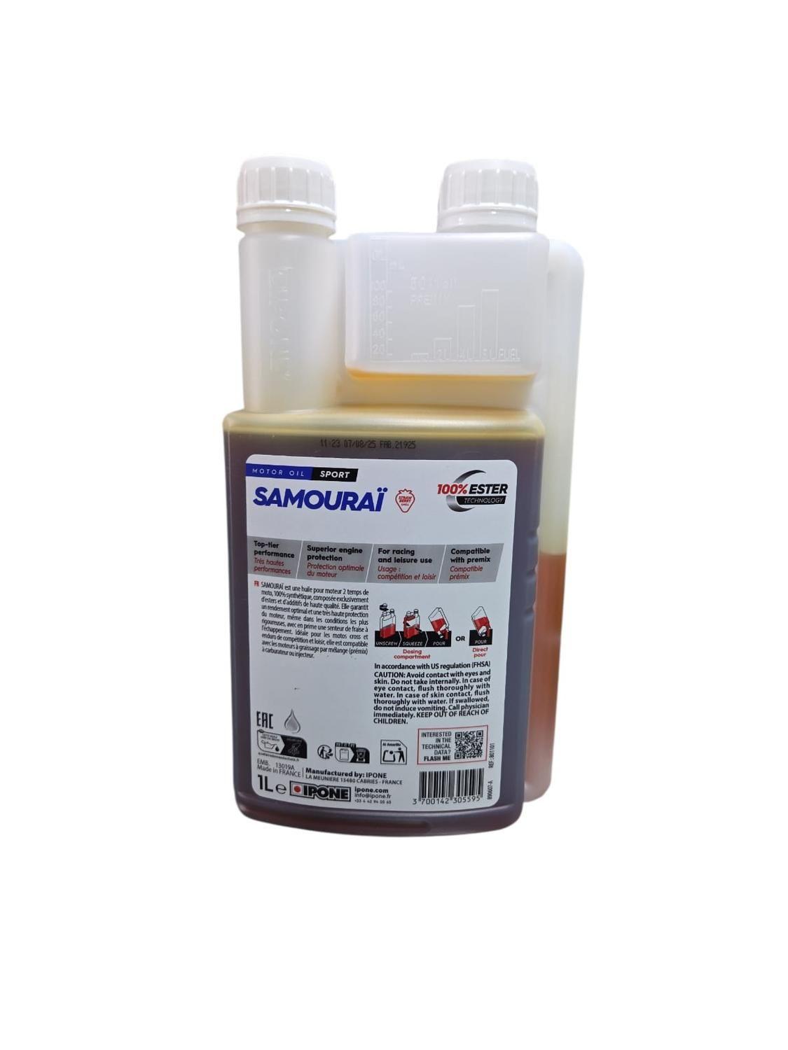 Aceite para Moto Ipone 100% Sintetico Racing Samurai 2t-2