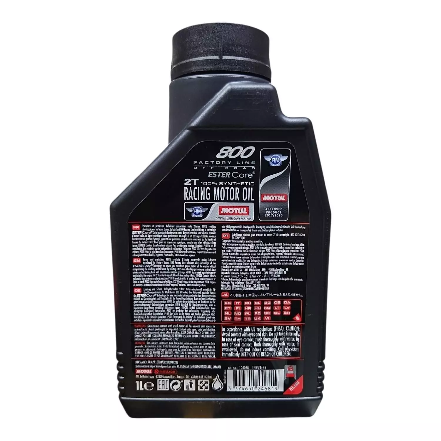 Aceite de Motor 2T 800V Full Sintetico Motul 1L-3