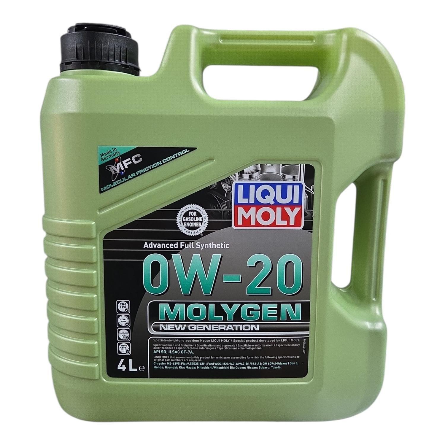 Aceite de Motor 0W 20 Full Sintetico Liqui Moly Molygen 4lts-0