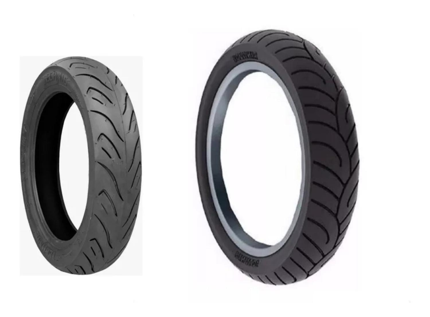 Pack 2 Neumaticos Moto 3.50-10 - 90/90/12 Scooter - Bicimoto-0