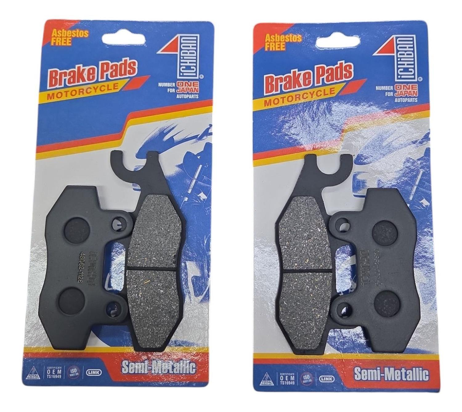 Pastillas Freno Delanteras Y Traseras Moto Euromot Gxt 250-0