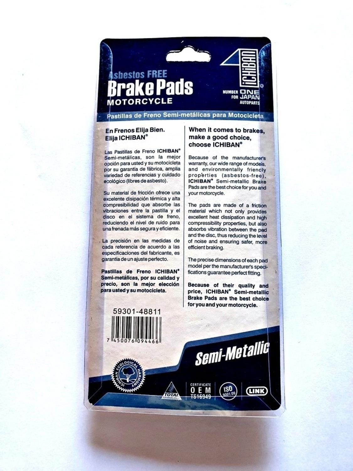 Pastillas Freno Delanteras Moto Honda Cb190r-1