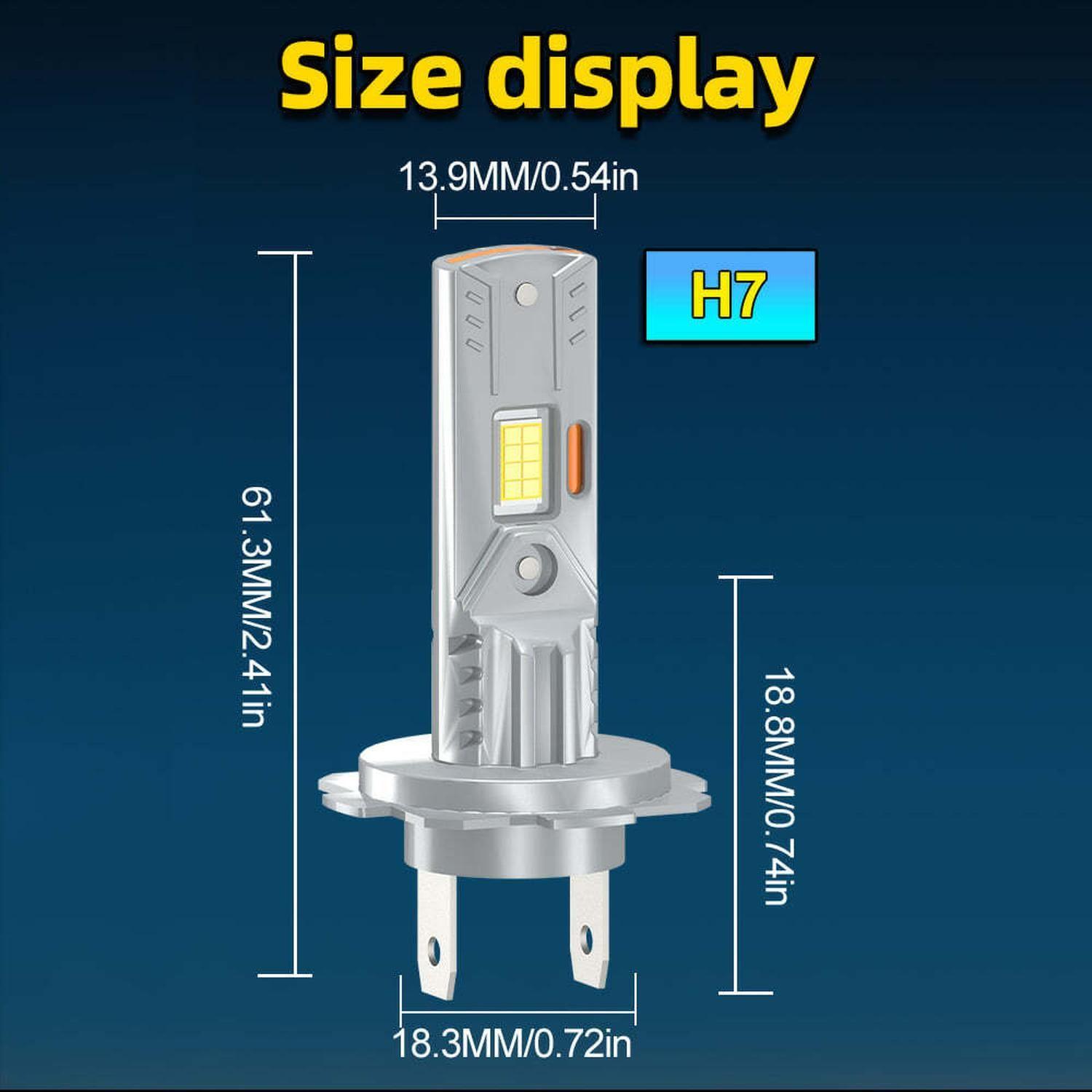 Ampolleta Mini Turbo Led H7 / 30000lm / Canbus C/ Garantía-2