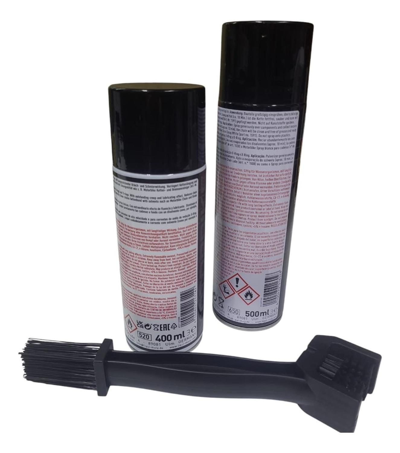 Kit Lubricante + Cepillo + Limpiador Cadena Motos Liqui Moly-2