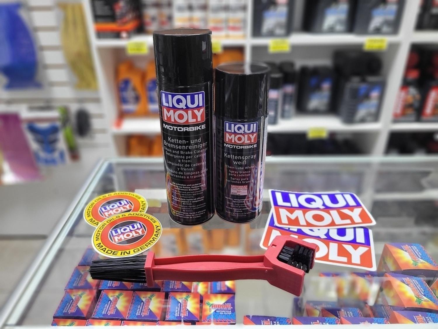 Kit de Lubricante + Cepillo + Limpiador para Cadena de Motos Liqui Moly-1