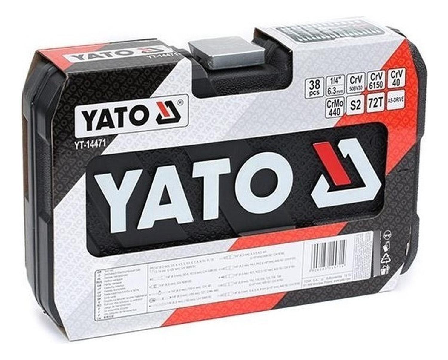 Juego De Dados 1/4 38 Piezas Yato Yt-14471 Maleta-3