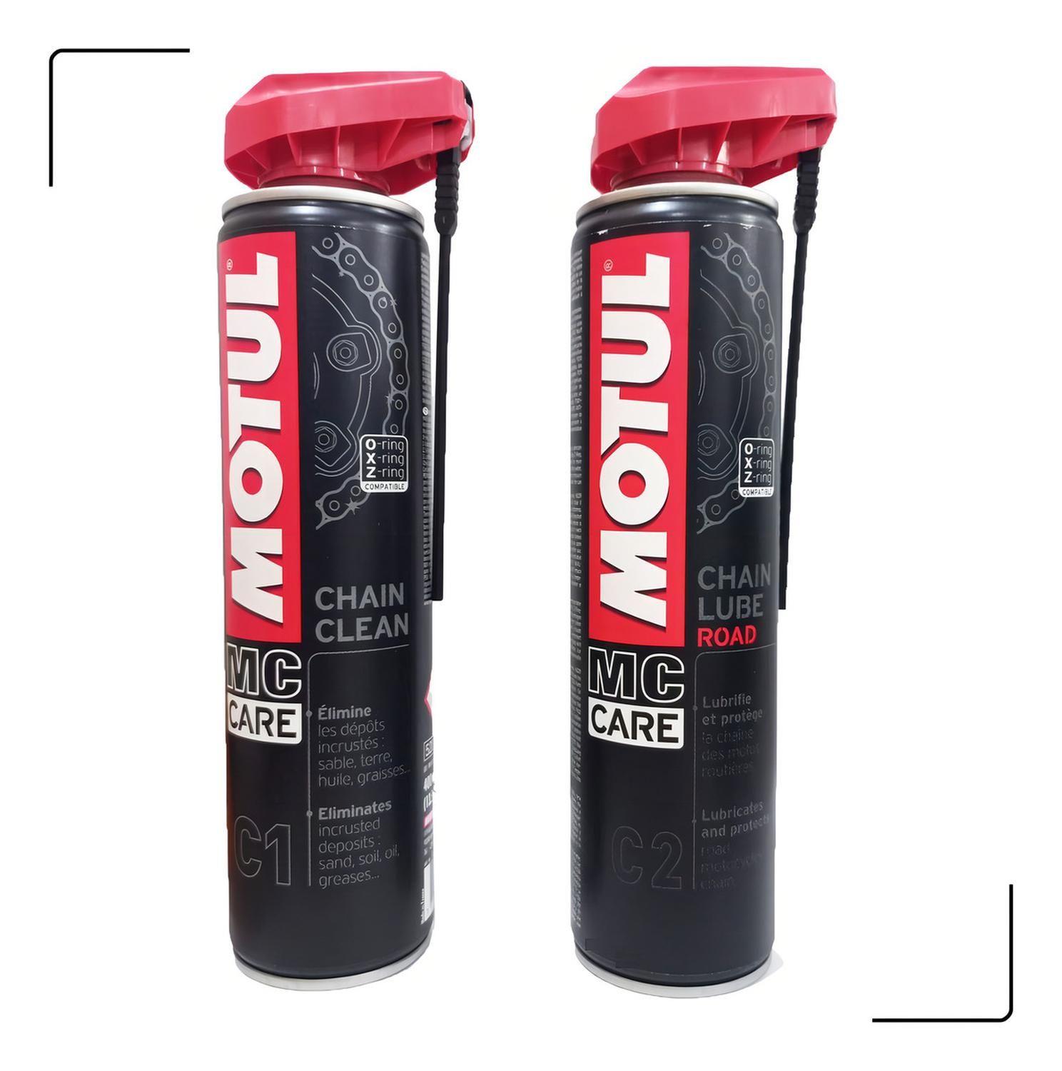 Kit De Limpieza Y Lubricación Motul C1 + C2 + Cepillo De Limpieza-2