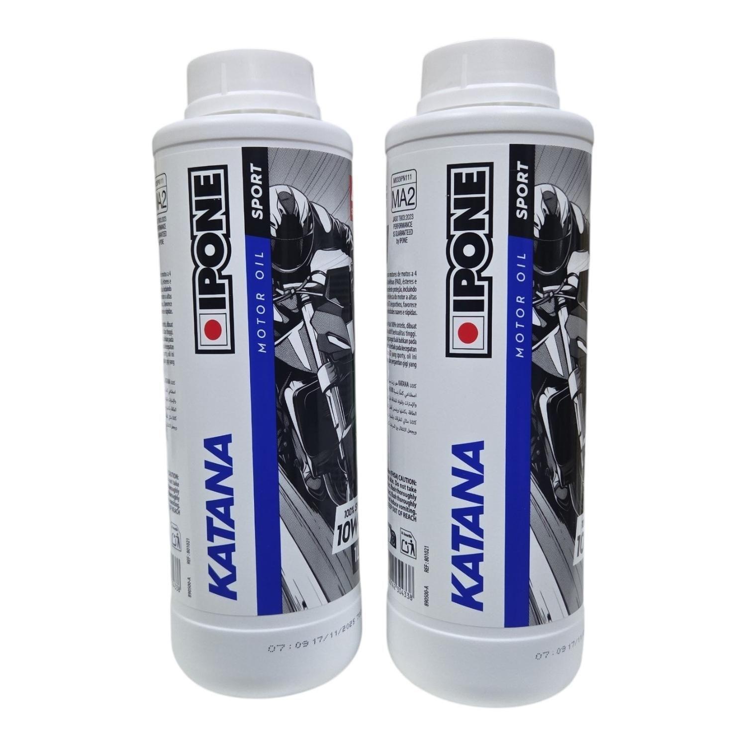 Pack 2l Aceite Moto Ipone 10w 40 Katana Full Sintetico 4T-2