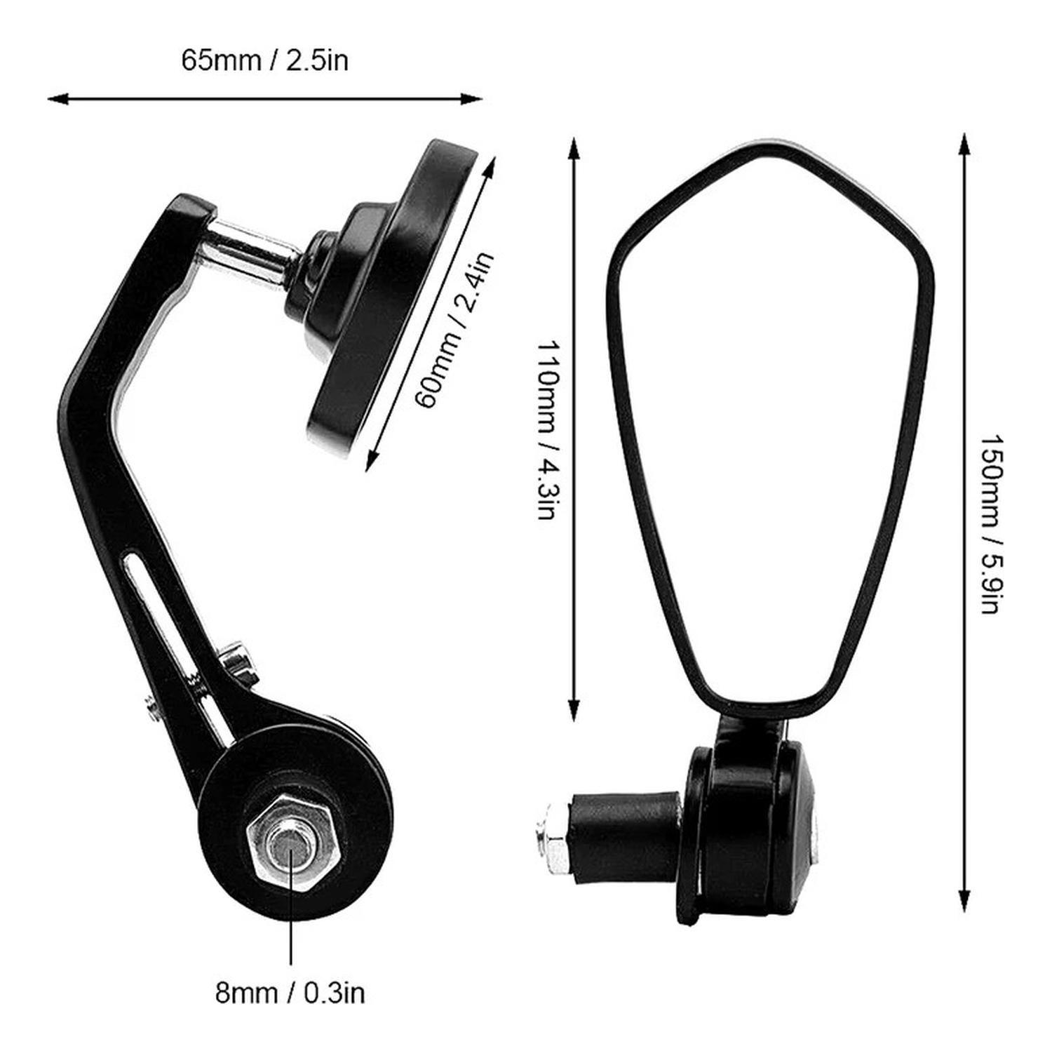 Espejos Para Moto Cafe Racer Universal 22mm-2