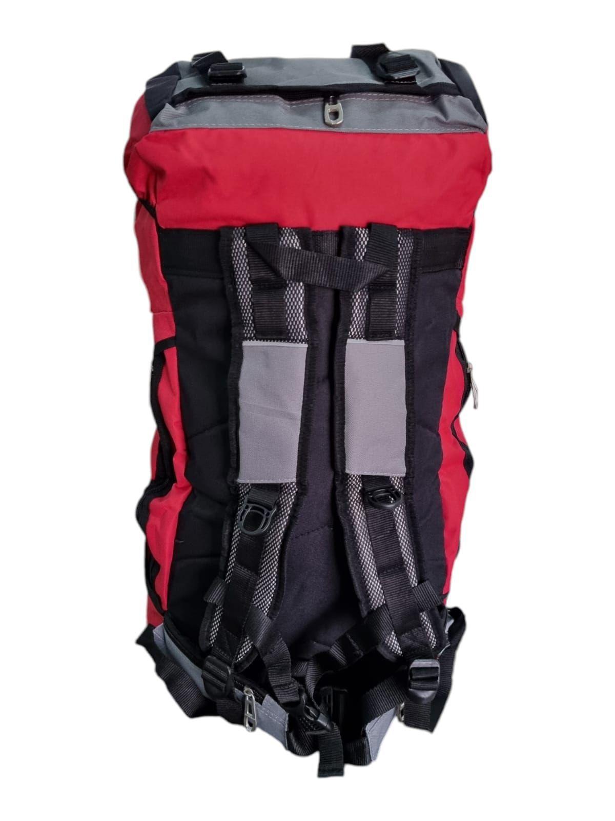 MOCHILA MOCHILA CAMPING 80 LITROS 65x40x20 cm ROJO CON GRIS-2