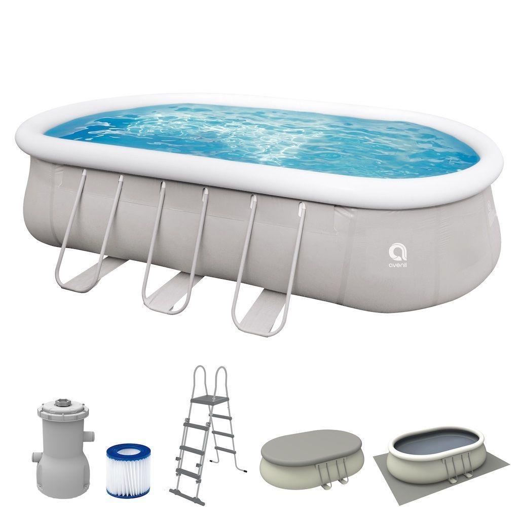 Piscina Estructural Ovalada con Accesorios 17023EU-0