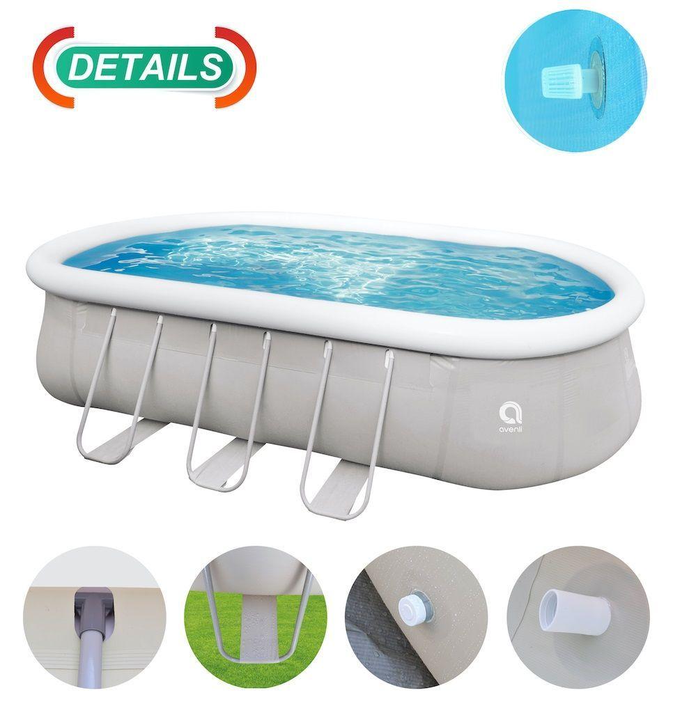 Piscina Estructural Ovalada con Accesorios 17023EU-2