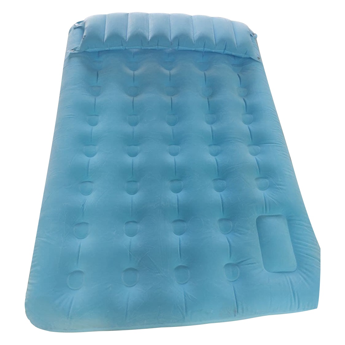 Colchon inflable con bombin de pie y almohadas-0