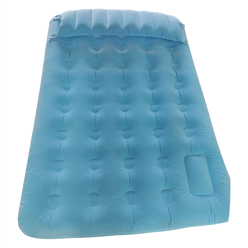 Colchon inflable con bombin de pie y almohadas-2