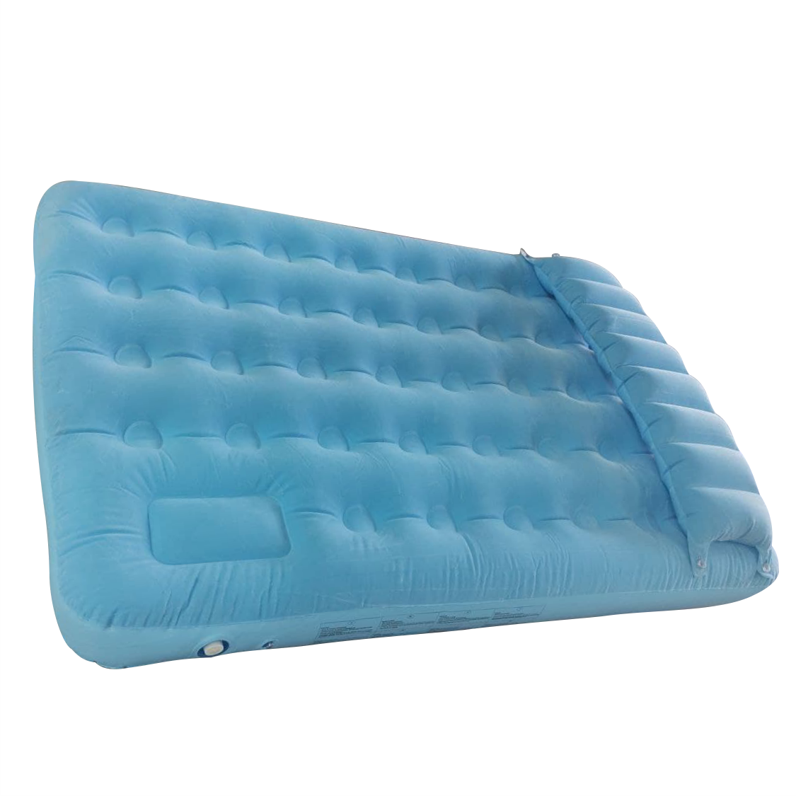 Colchon inflable con bombin de pie y almohadas-1