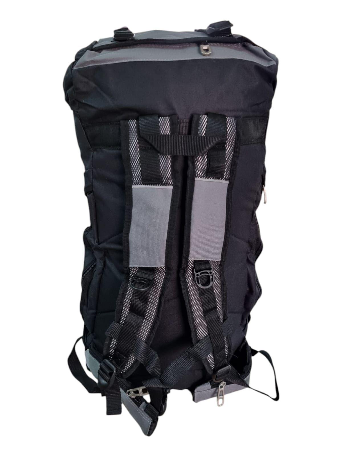 MOCHILA 80 LITROS 65x40x20 cm NEGRO CON GRIS 2-2