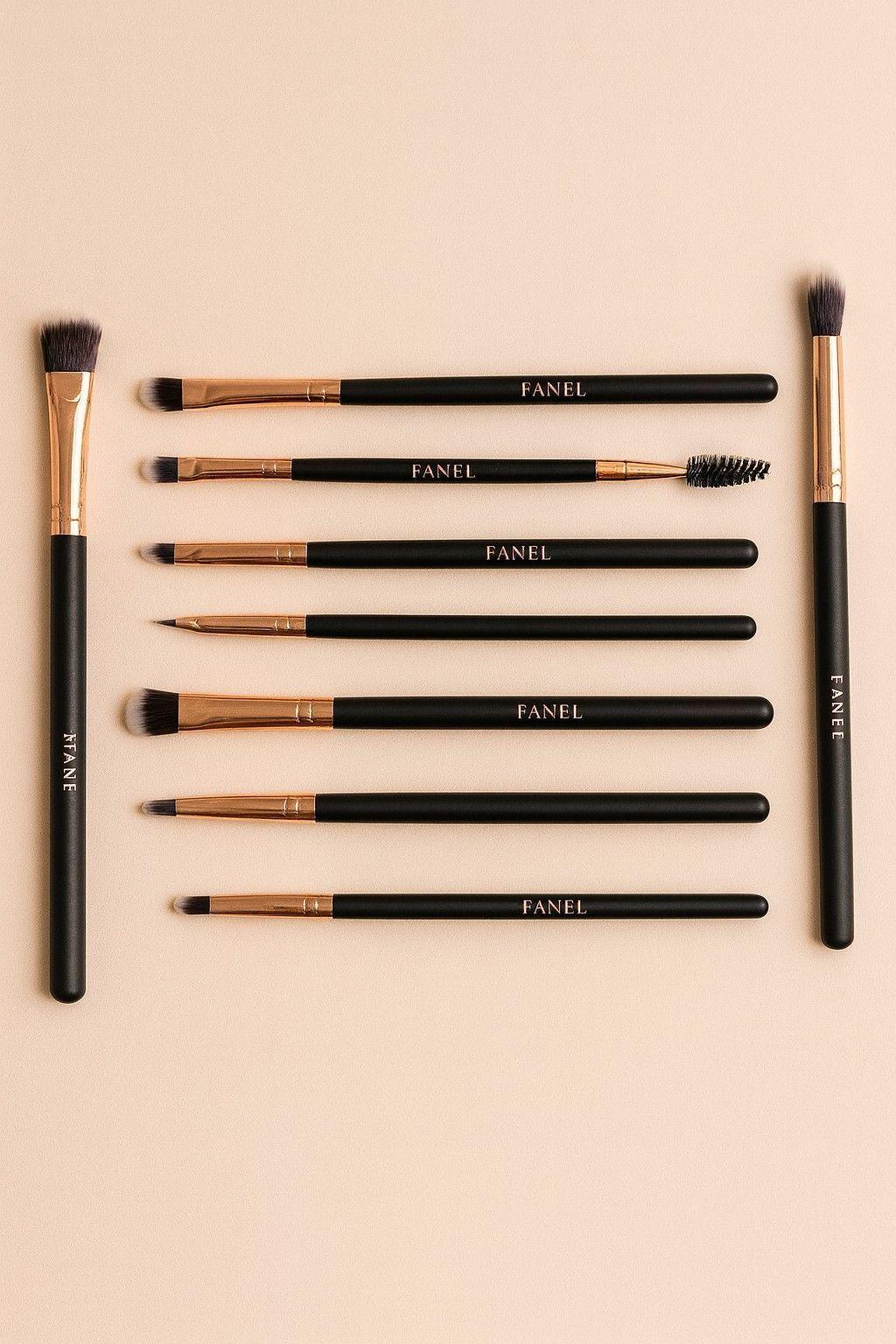 Set 14 Brochas de Maquillaje Profesional Fanel Estuche Kit Completo Rostro y Ojos-3