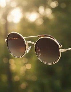 Gafas de sol unisex Fanél redondo clasico UV400 Marco metalico-2