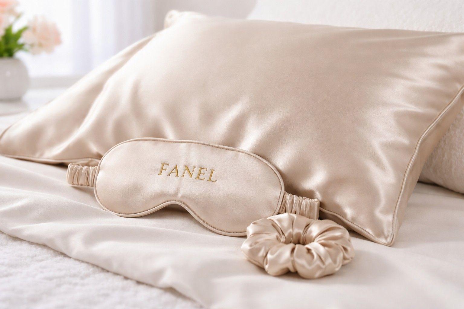 Set de Descanso en Satin Fanél  Antifaz Funda de Almohada Scrunchie-3