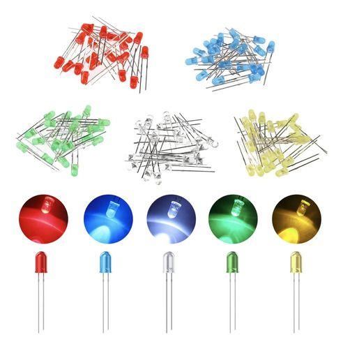 Pack 100 Diodos Leds - 3mm 20ma - Colores - Arduino Red-0
