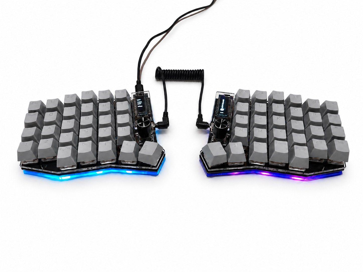 Teclado Mecánico Dividido Sofle Rgb Mx Hotswap Full Split - Switch Black-0