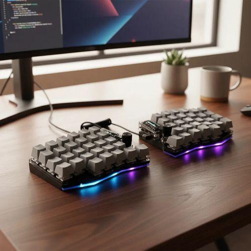Teclado Mecánico Dividido Sofle Rgb Mx Hotswap Full Split - Switch Black-3