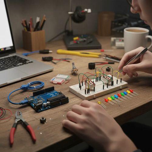 Kit Compatible Arduino Uno R3 Usb-c Placa + 80 Piezas-1