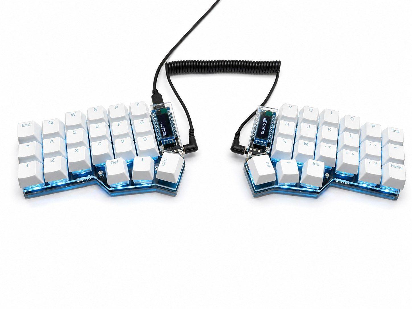 Teclado Mecánico Dividido Corne Mx Hotswap Full Rgb - Split - Switch Blue-0