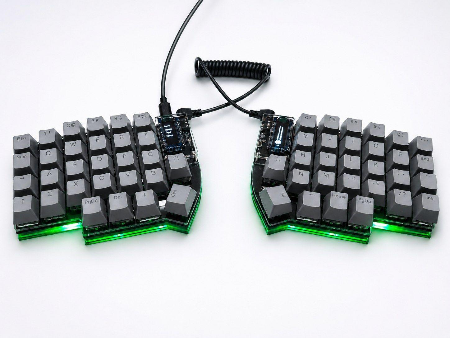 Teclado Mecánico Dividido Lily58 Pro Mx Hotswap Rgb Split - Switch Red-0