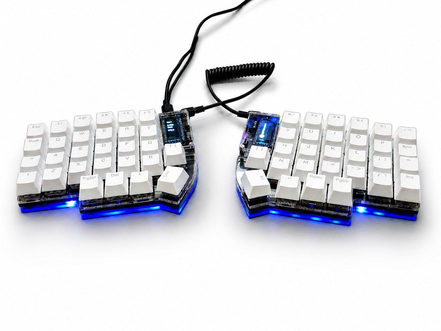 Teclado Mecánico Dividido Lily58 Pro Mx Hotswap Rgb Split - Switch Red-0