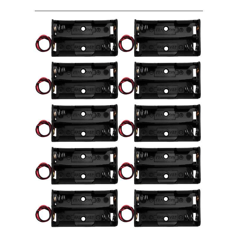 Pack 10 Porta Pila Dual 2x18650 Baterias 18650 7.4v-3